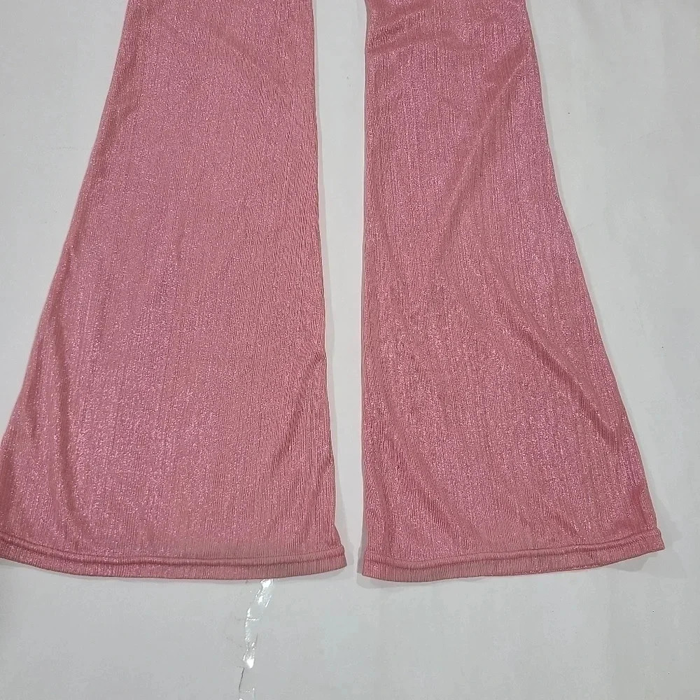 Poster Grl Size XS Disco‎ Pants Festival Rave Pink Shimmer Barbiecore Dolls Kill - Picture 8 of 11